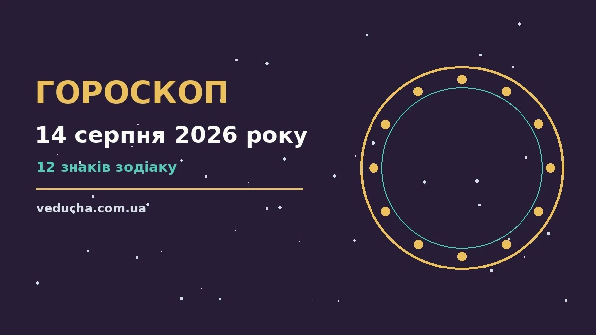Гороскоп на 14 серпня 2026 року: справи й почуття цього дня про фінанси та особисте життя