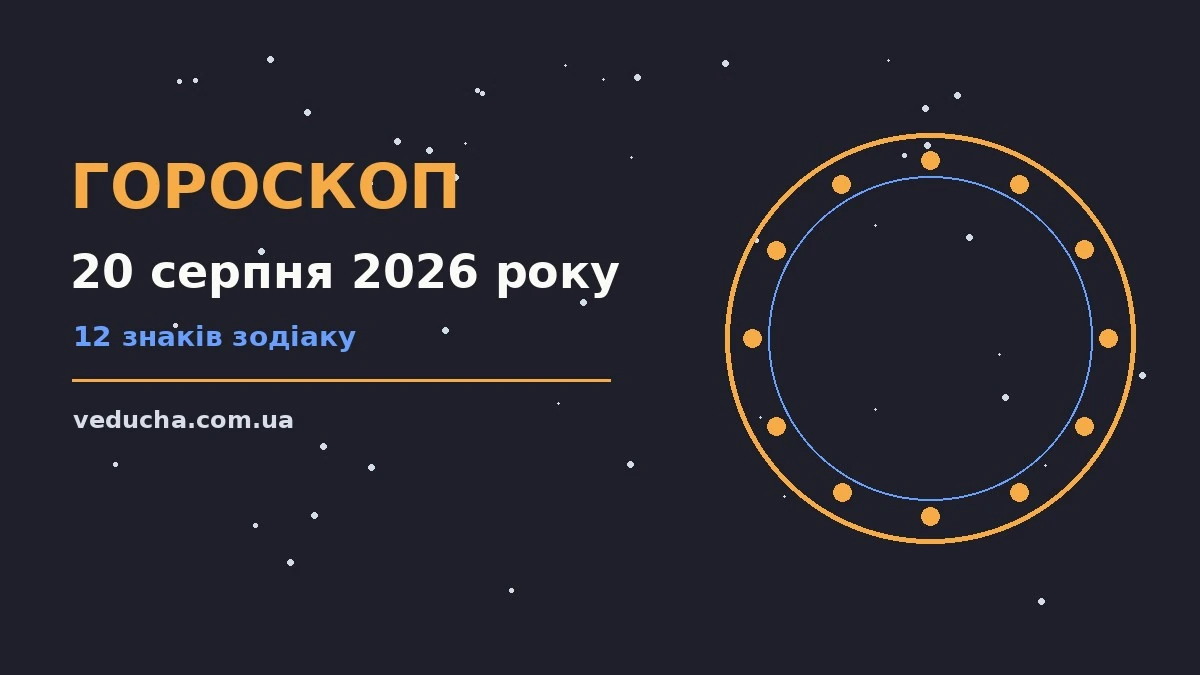 Зоряне небо над містом у вечірніх вогнях — символ гороскопу на 20 серпня 2026 року