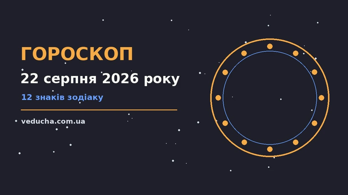 Гороскоп на 22 серпня 2026 року: справи й почуття цього дня про фінанси та особисте життя