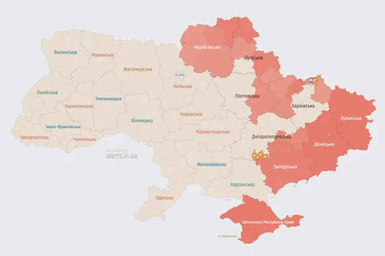 Нічна атака 4 серпня: оголошена повітряна тривога у Києві та 10 областях