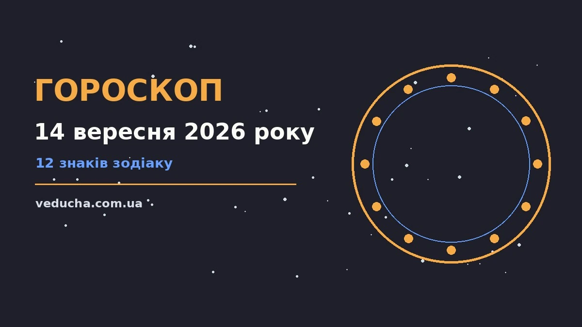 Гороскоп на 14 вересня 2026 року: справи й почуття цього дня про фінанси та особисте життя