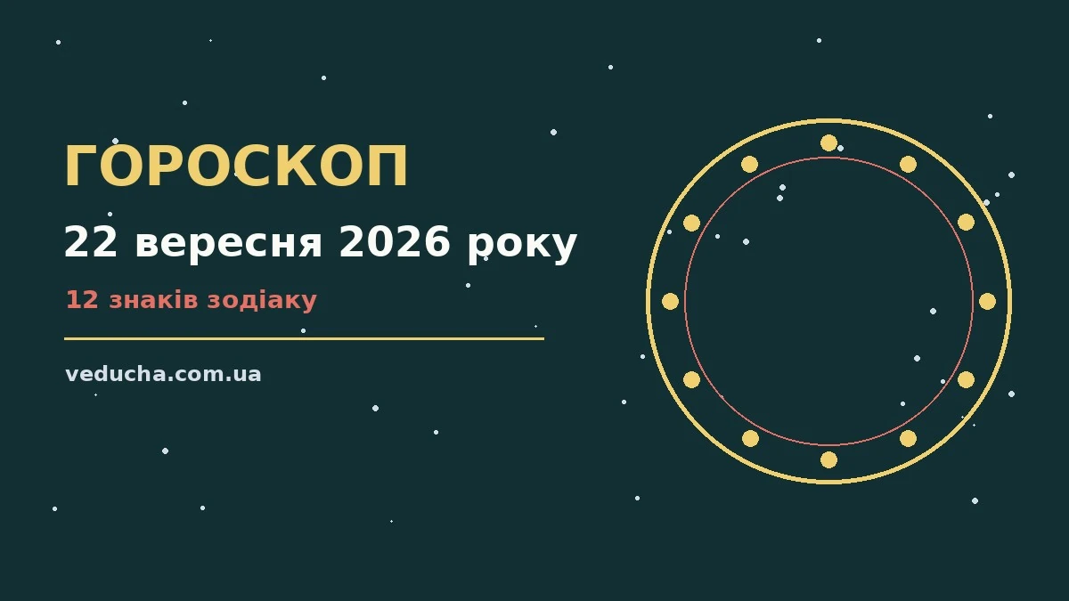 Гороскоп на 22 вересня 2026 року: справи й почуття цього дня про фінанси та особисте життя