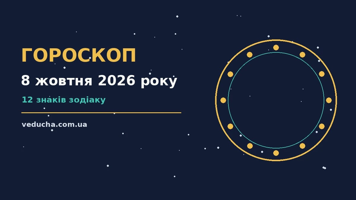 Гороскоп на 8 жовтня 2026 року: справи, фінанси та особисте життя